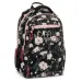 Ars Una: Flowery Black zaino scolastico ergonomico con fiori, 33x45x24 cm