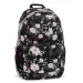 Ars Una: Flowery Black zaino scolastico floreale AU-14, 32x51x25 cm