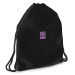 Ars Una: Girls sacca da ginnastica nera-viola per ragazze adolescenti, borsa sportiva 37,5 x 46 cm