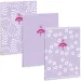 Ars Una: Quaderno a rete extra con graffette Soft Touch Purple Spring A/4