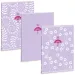 Ars Una: Quaderno a righe A/4 Soft Touch Purple Spring con punti metallici extra