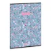Ars Una: Quaderno liscio con chiusura extra Pearl Blossom blu A/4