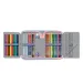 Ars Una: astuccio portapenne Pearl Blossom blu pieghevole e completo 12,8x19,3x3,6 cm immagine 2