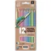 Ars Una: set di 12 matite colorate triangolari in colori pastello con temperino