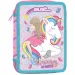 Astuccio a due piani con motivo unicorno 15x21cm
