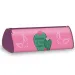 Astuccio cilindrico stretto rosa con cactus "Wonderful Desert"