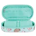Astuccio ovale Pusheen con gatti, colore turchese, 23 cm