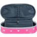 Astuccio ovale St.Right rosa con motivo di gatti e paillettes, 23 cm