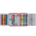 Astuccio pieghevole imbottito Ars Una Think Pink con gattino, 12,8x19,3x3,6 cm
