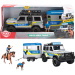Auto della polizia con luce e rimorchio per cavalli - Dickie Toys