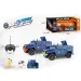 Auto della polizia telecomandata blindata RC con luci 1/16 in due varianti