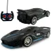 Auto sportiva nera telecomandata RC con luci in diverse varianti, scala 1/22, 20 cm, 27 MHz