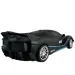 Auto sportiva nera telecomandata RC con luci in diverse varianti, scala 1/22, 20 cm, 27 MHz