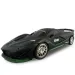 Auto sportiva nera telecomandata RC con luci in diverse varianti, scala 1/22, 20 cm, 27 MHz