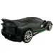 Auto sportiva nera telecomandata RC con luci in diverse varianti, scala 1/22, 20 cm, 27 MHz