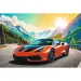 Auto sportiva tra le montagne puzzle da 100 pezzi - Trefl