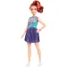 Bambola Barbie Fashionista con capelli rossi e gonna viola - Mattel