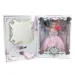 Bambola con abito da sposa rosa e accessori 30 cm