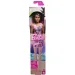 Bambola fashion Barbie Chic con capelli castani, vestita con abito rosa con scritta Barbie - Mattel