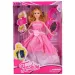 Bambola fashion in abito da ballo rosa con accessori 29 cm