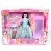 Bambola principessa in abito da sera con collana e accessori 30 cm