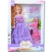 Bambola principessa in abito viola 30 cm
