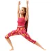 Barbie: Bambola yoga flessibile con capelli rossi e top rosso - Mattel