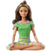 Barbie: Bambola yoga snodabile con capelli castani e maglia verde - Mattel