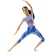 Barbie: Bambola yoga snodabile con capelli castani e pantaloni blu - Mattel