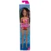 Barbie Beach bambola in costume da bagno rosa con motivi - Mattel