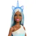 Barbie Dreamtopia: Bambola unicorno con abito arcobaleno blu - Mattel