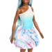 Barbie Dreamtopia: Bambola unicorno con abito arcobaleno blu - Mattel