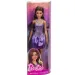 Barbie: Fashionista bambola alla moda con vestito viola - Mattel