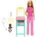 Barbie bambola carriera pediatra bionda set di gioco - Mattel
