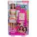 Barbie insegnante dai capelli castani set di gioco carriera con accessori - Mattel