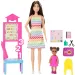 Barbie insegnante dai capelli castani set di gioco carriera con accessori - Mattel