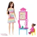 Barbie insegnante dai capelli castani set di gioco carriera con accessori - Mattel