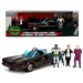 Batman: Modello dauto in metallo premium Batmobile classica del 1966 con 4 action figure in scala 1/24