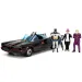Batman: Modello dauto in metallo premium Batmobile classica del 1966 con 4 action figure in scala 1/24