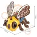 Bee lape felice con luce e funzione di movimento 17cm