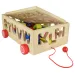 Beilaluna: Carro trainabile in legno con forme e lettere