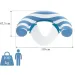 Bestway: Comfort Plush poltrona galleggiante gonfiabile a righe, 119 cm