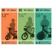 Bicicletta BMX 12” per bambini con rotelle, colore verde-nero – Dino Bikes