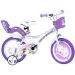 Bicicletta bianco-lilla Unicorn Academy misura 14 - Dino Bikes