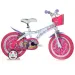 Bicicletta per bambini Barbie rosa e bianca, misura 12 - Dino Bikes