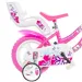 Bicicletta per bambini Flappy 12” con cestino e seggiolino per bambole in colore rosa-bianco - Bicicletta Dino Bikes