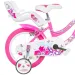 Bicicletta per bambini Flappy 14" con cestino e seggiolino per bambole in colore rosa-bianco – Bicicletta Dino Bikes