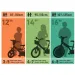 Bicicletta per bambini Flappy 14" con cestino e seggiolino per bambole in colore rosa-bianco – Bicicletta Dino Bikes