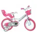Bicicletta per bambini Hello Kitty rosa-bianca misura 16 - Bicicletta Dino Bikes
