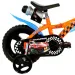 Bicicletta per bambini Hot Wheels 12” con portaborraccia e rotelle, colore arancione-nero – Bicicletta Dino Bikes